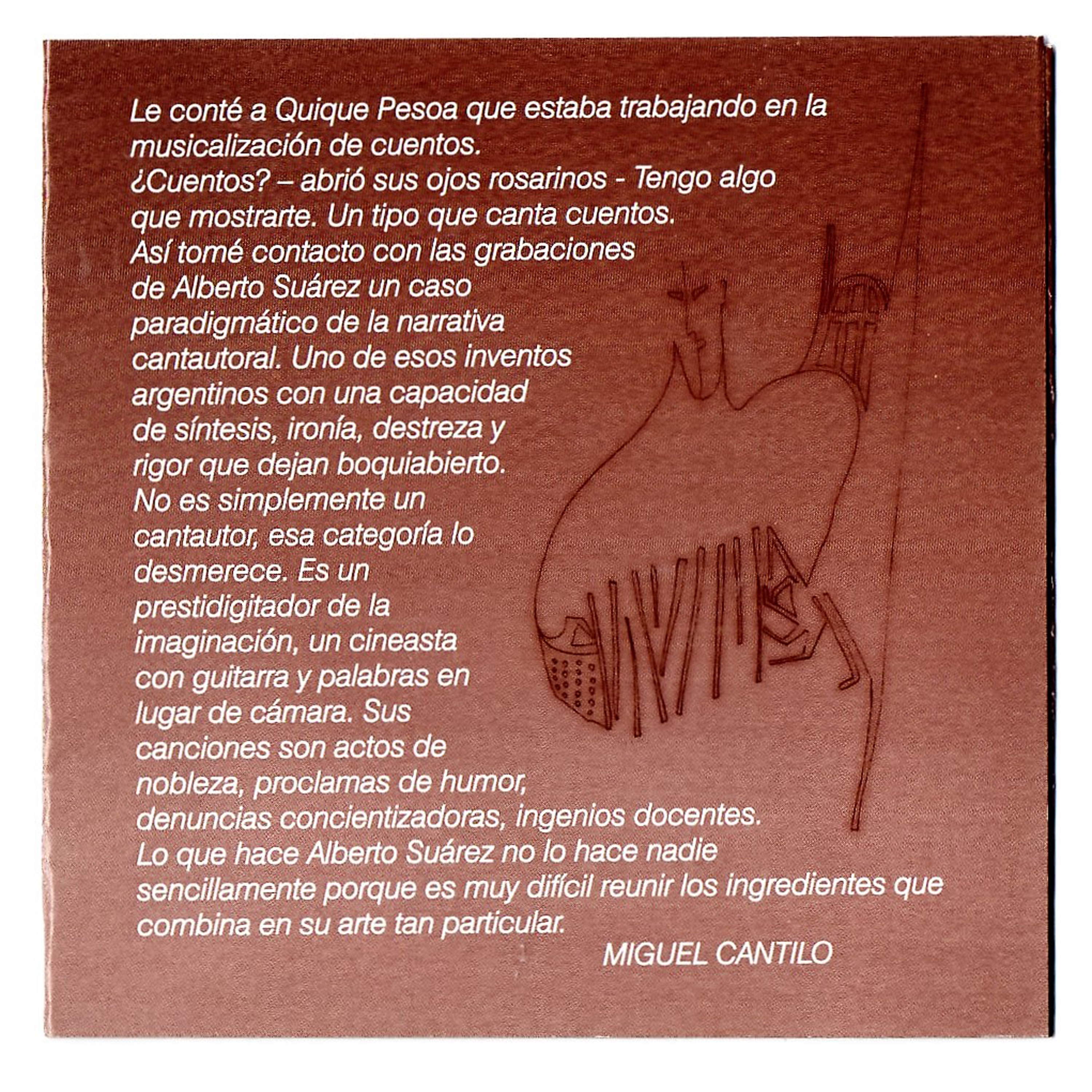 Contratapa de Alberto Suárez — Del Otro Lado Del Mostrador
