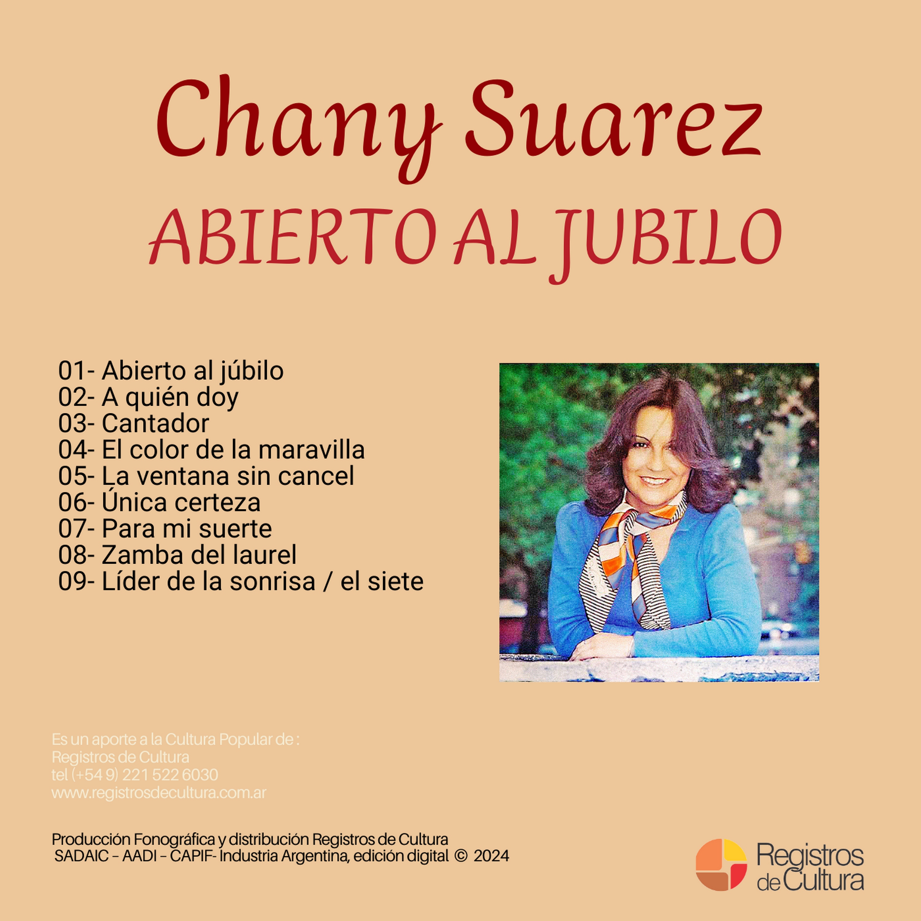 Contratapa de Chany Suarez — Abierto al Júbilo