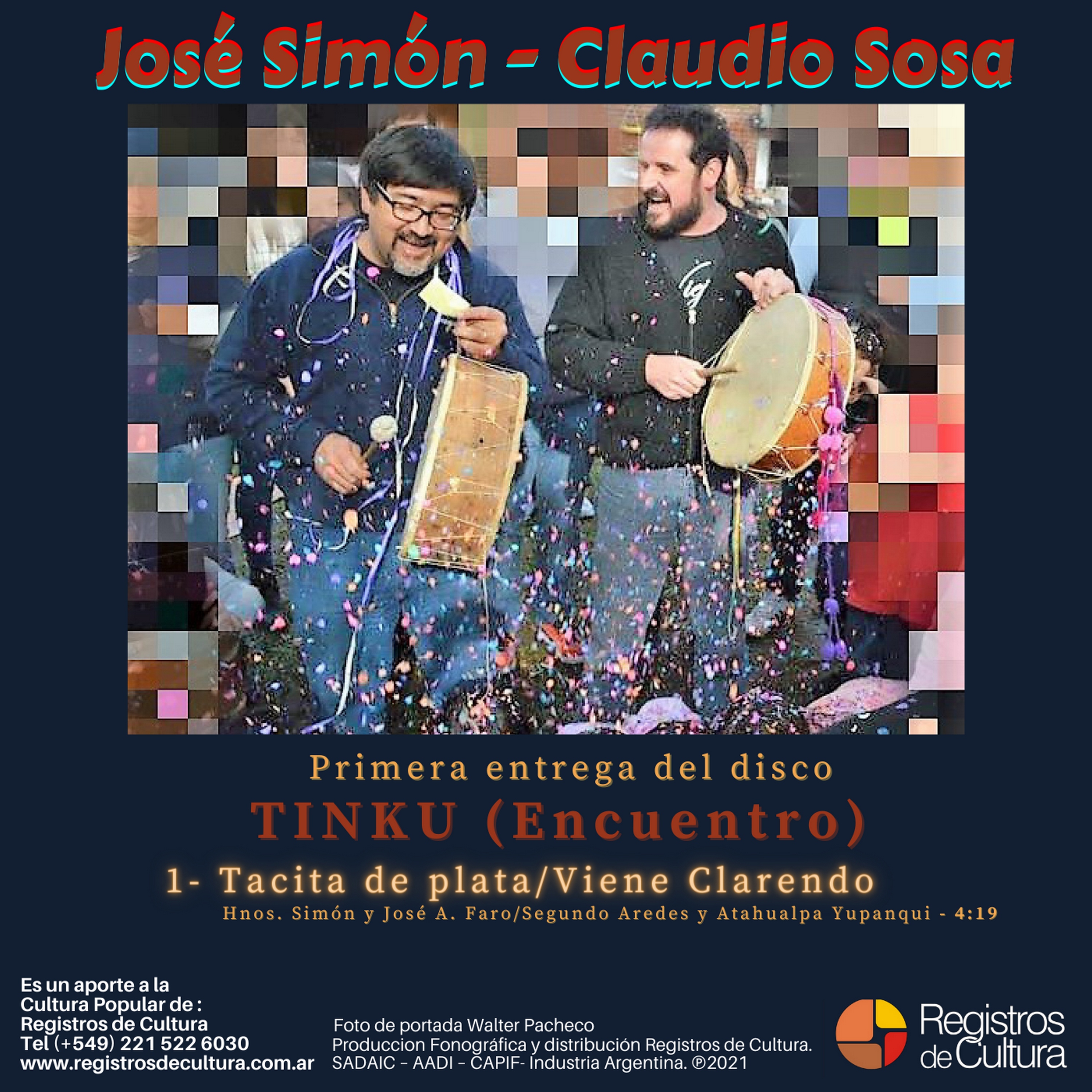 Contratapa de Claudio Sosa | José Simón — Tinku (Encuentro)