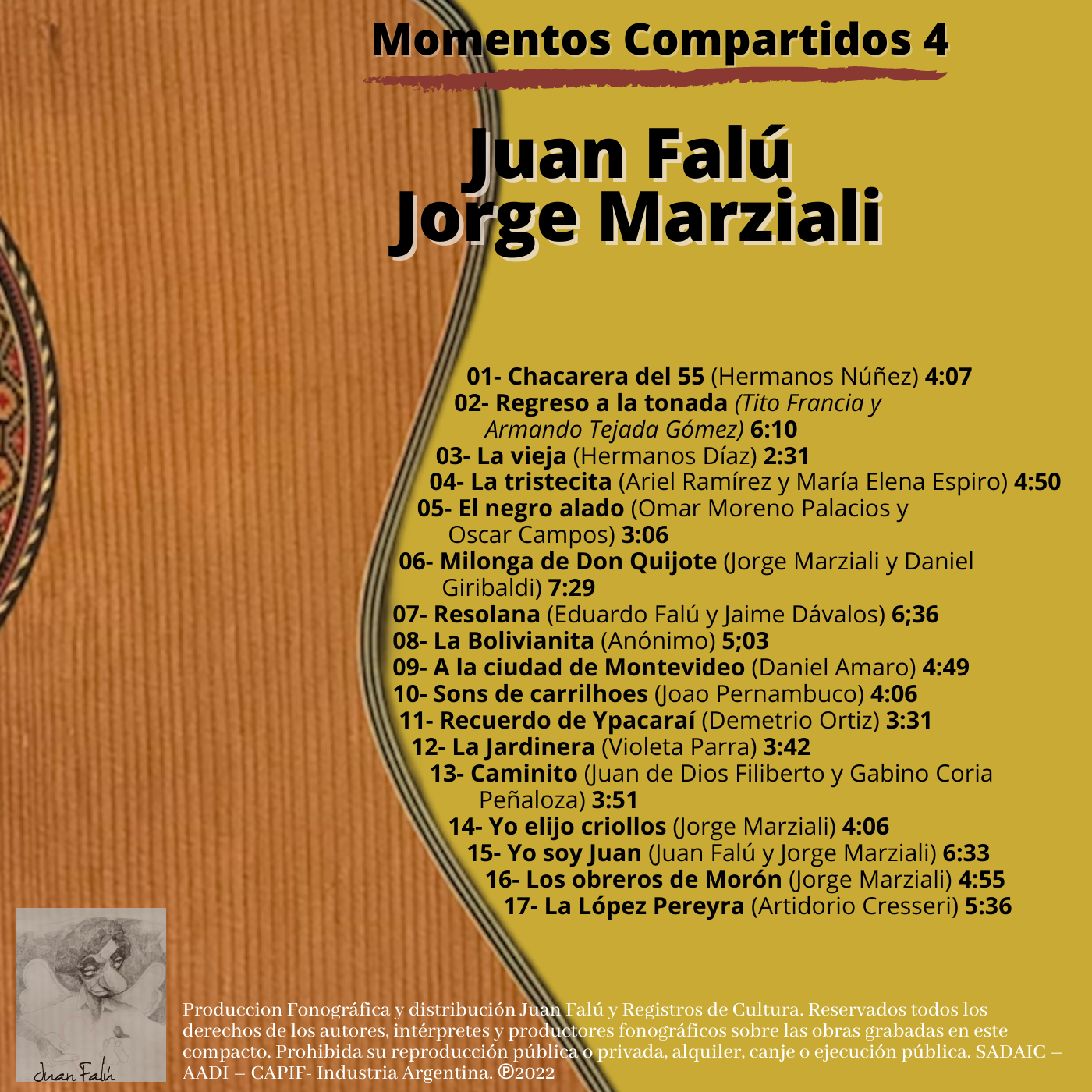 Contratapa de Juan Falú | Jorge Marziali — Momentos Compartidos 4