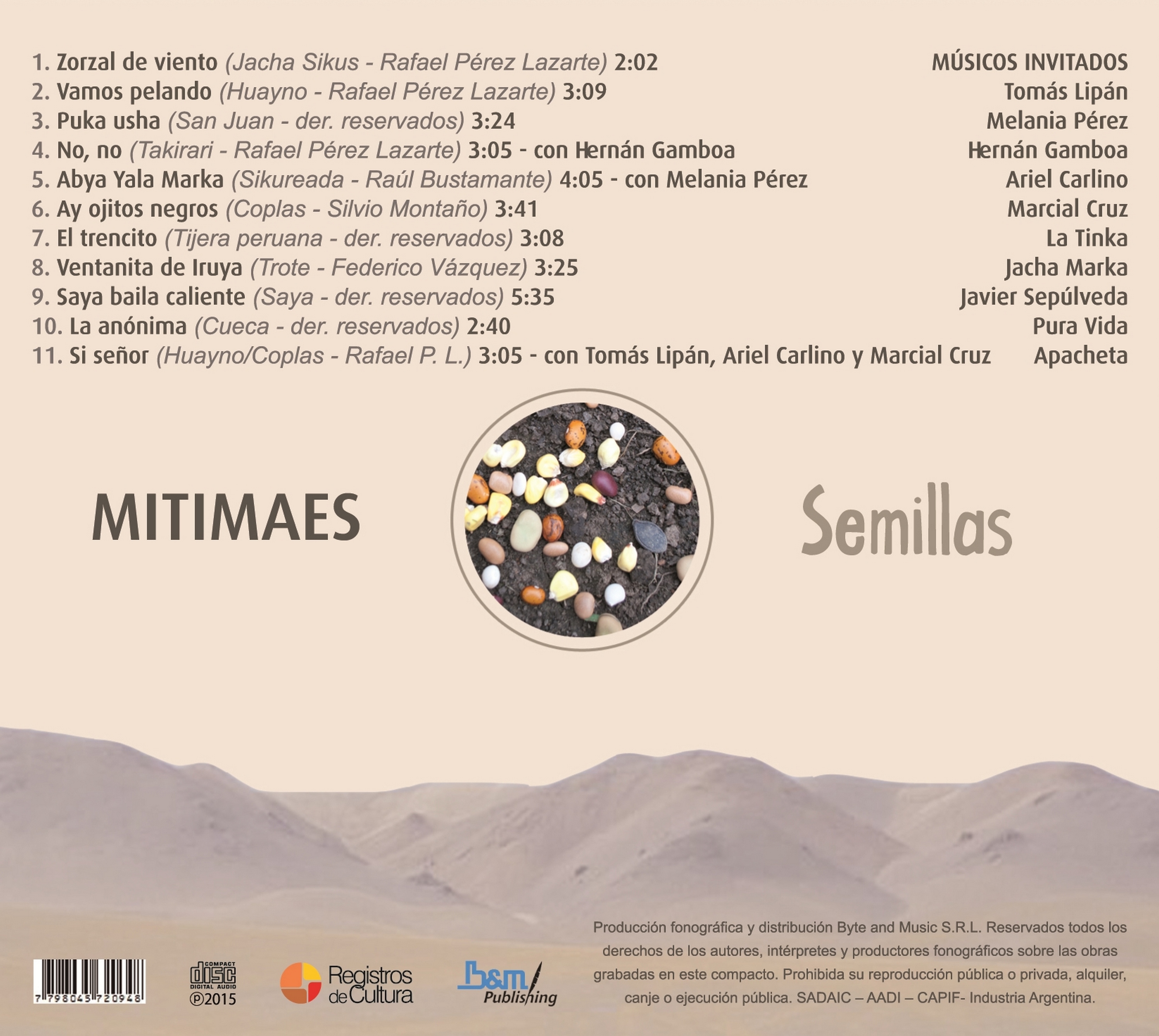 Contratapa de Mitimaes — Semillas